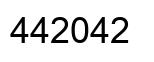 Number 442042 black image