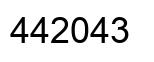 Number 442043 black image