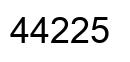 Number 44225 black image