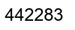 Number 442283 black image