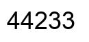 Number 44233 black image