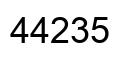 Number 44235 black image