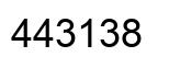 Number 443138 black image