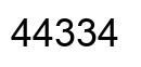 Number 44334 black image