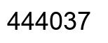 Number 444037 black image