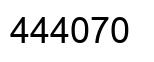 Number 444070 black image