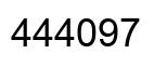 Number 444097 black image