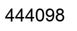 Número 444098 imagen negro