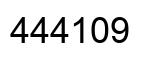 Number 444109 black image