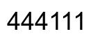 Number 444111 black image