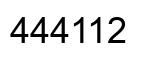 Número 444112 imagen negro