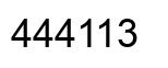 Number 444113 black image