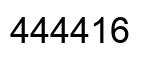 Number 444416 black image