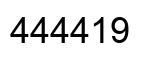 Number 444419 black image