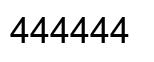 Number 444444 black image