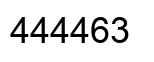 Number 444463 black image