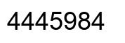 Number 4445984 black image