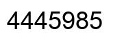Número 4445985 imagen negro