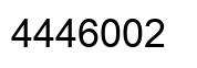 Number 4446002 black image