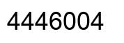 Number 4446004 black image