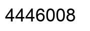 Number 4446008 black image