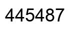 Number 445487 black image