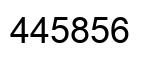 Number 445856 black image