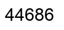 Number 44686 black image