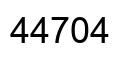 Number 44704 black image