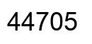 Number 44705 black image