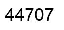 Number 44707 black image