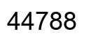 Number 44788 black image