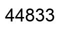 Number 44833 black image