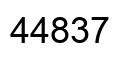 Number 44837 black image