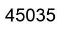 Número 45035 imagen negro