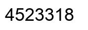 Number 4523318 black image