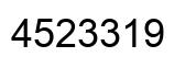 Number 4523319 black image