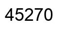 Number 45270 black image