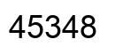 Number 45348 black image