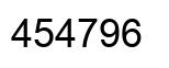 Number 454796 black image