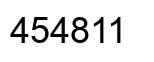 Number 454811 black image