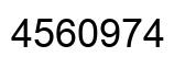 Number 4560974 black image