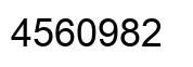 Number 4560982 black image