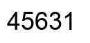 Number 45631 black image