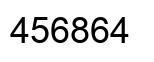 Number 456864 black image