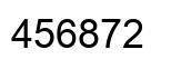 Number 456872 black image