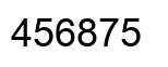 Number 456875 black image