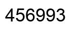 Number 456993 black image