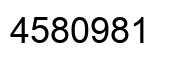 Number 4580981 black image