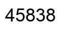 Number 45838 black image